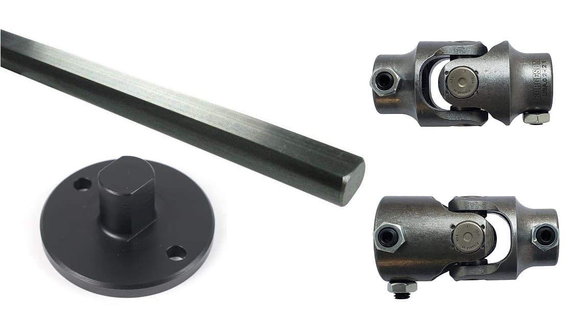 Steering Column U-joint Kit For 1965-1978 F-100 Stock Column To 79-93 Mus Rack.