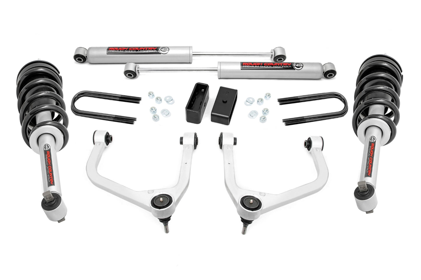 3.5 Inch Lift Kit - N3 Struts - Rear Mono Leaf - Chevy Silverado 1500 (22-24)