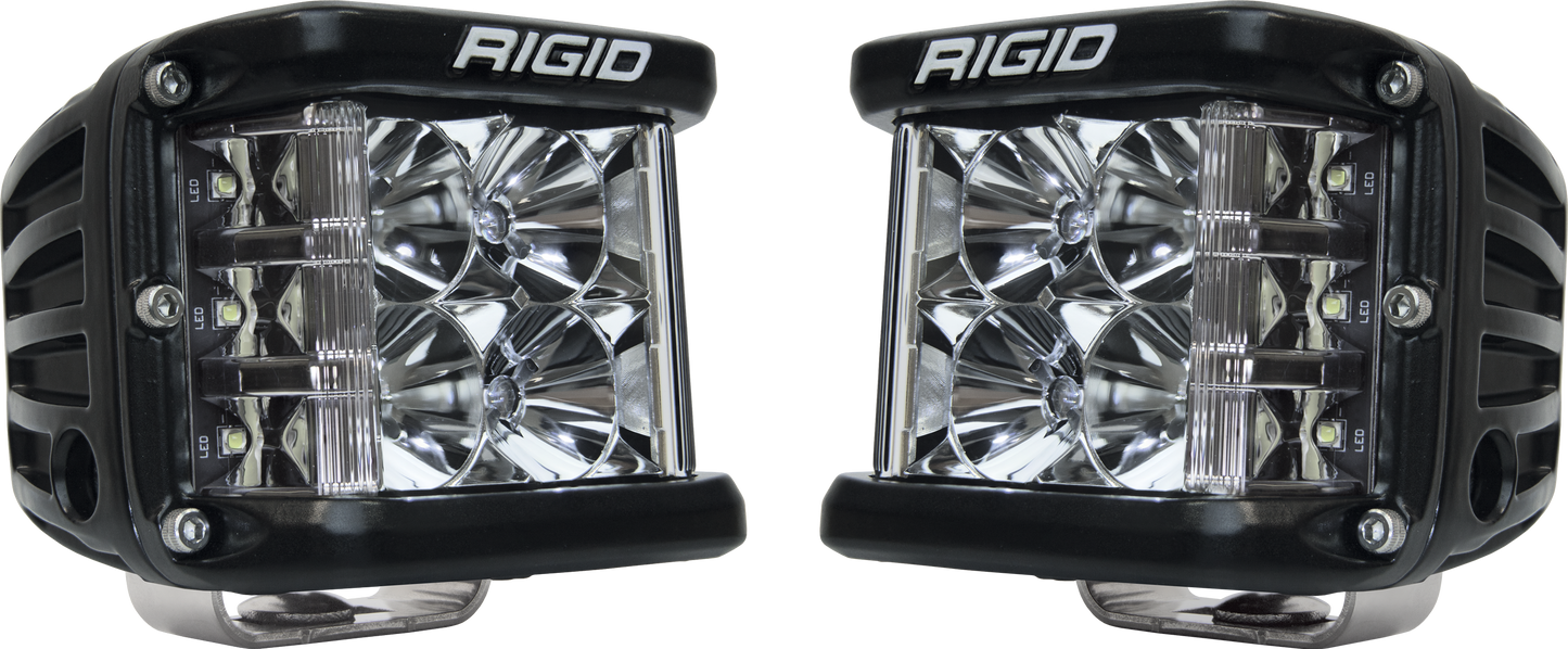 RIGID D-SS PRO Side Shooter Flood Optic Surface Mount Black Housing Pair