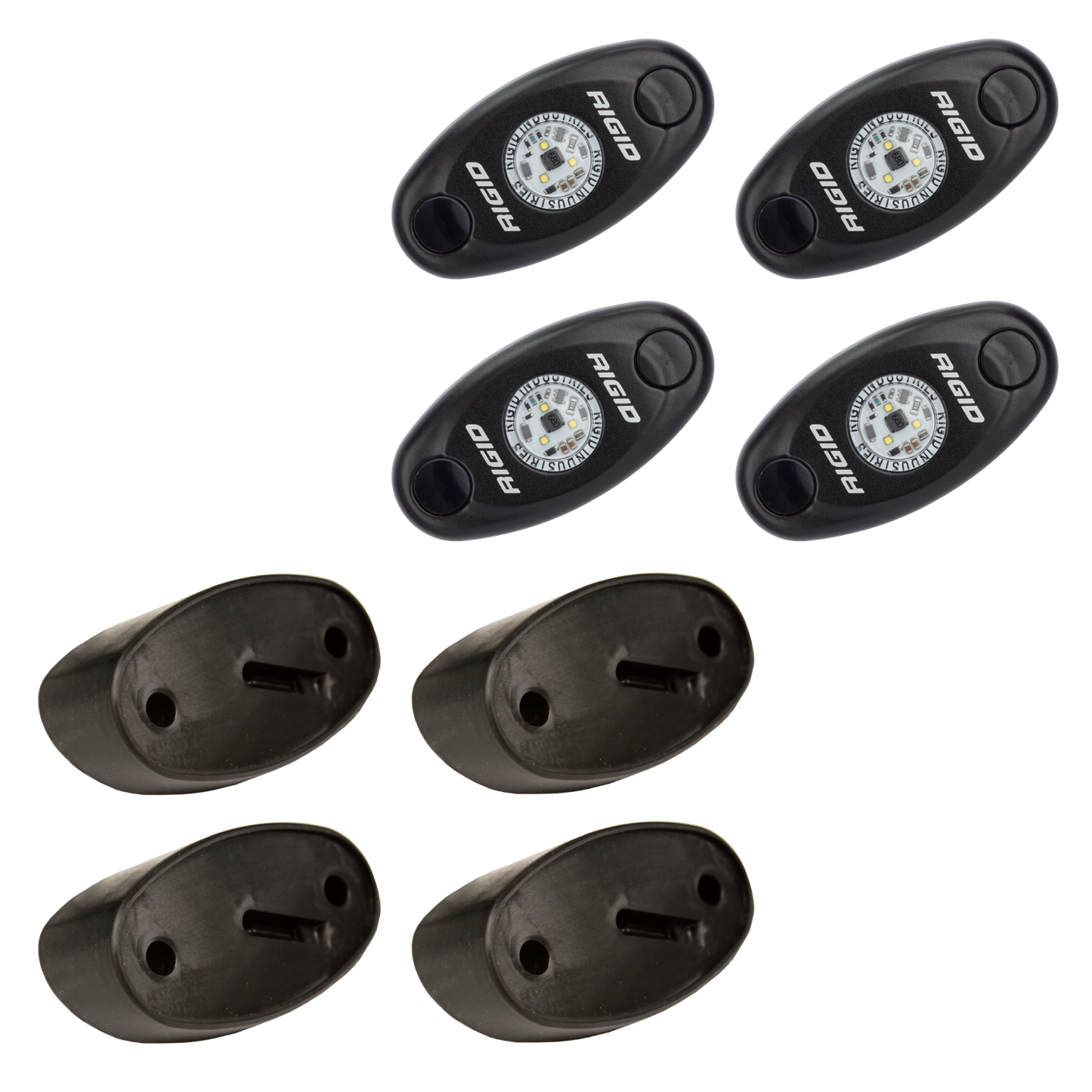 RIGID A-Series LED Universal Rock Light Kit High Power Amber Set Of 4