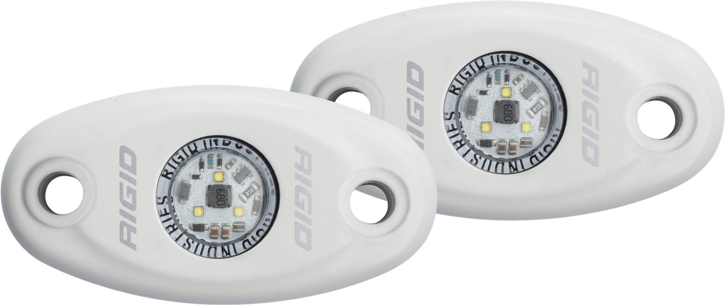 RIGID A-Series LED Light Low Power Cool White White Housing Pair