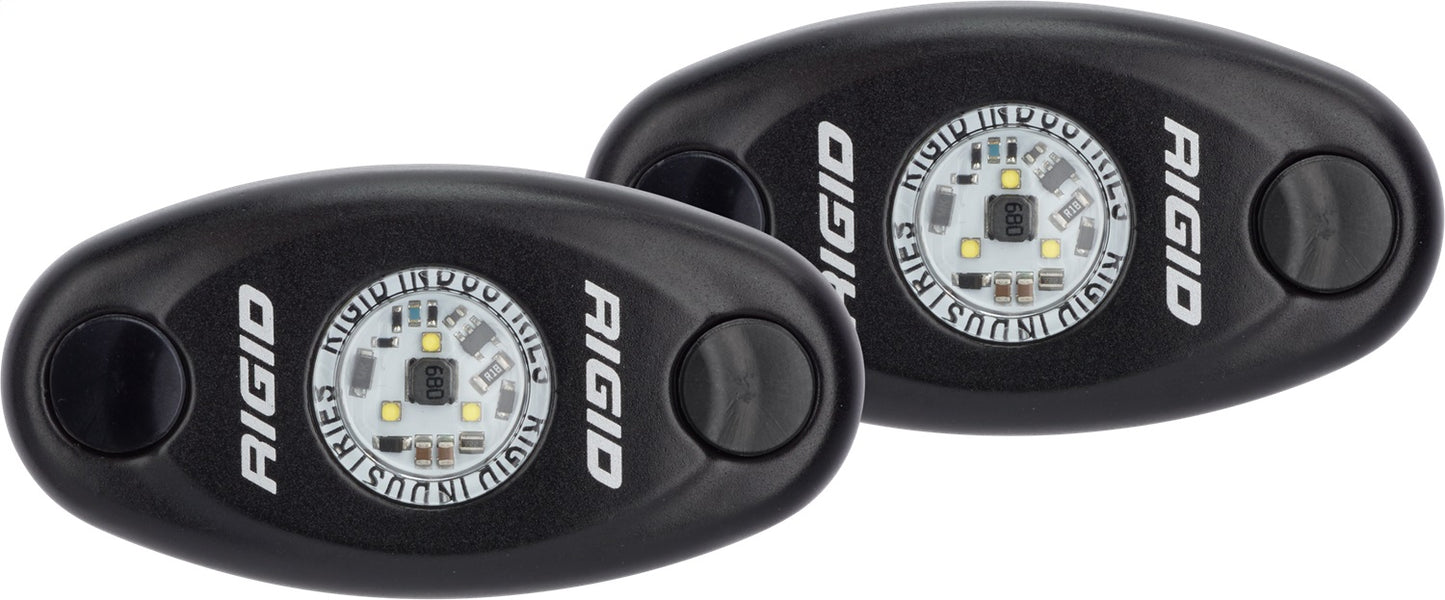 RIGID A-Series LED Light High Power Amber Black Housing Pair