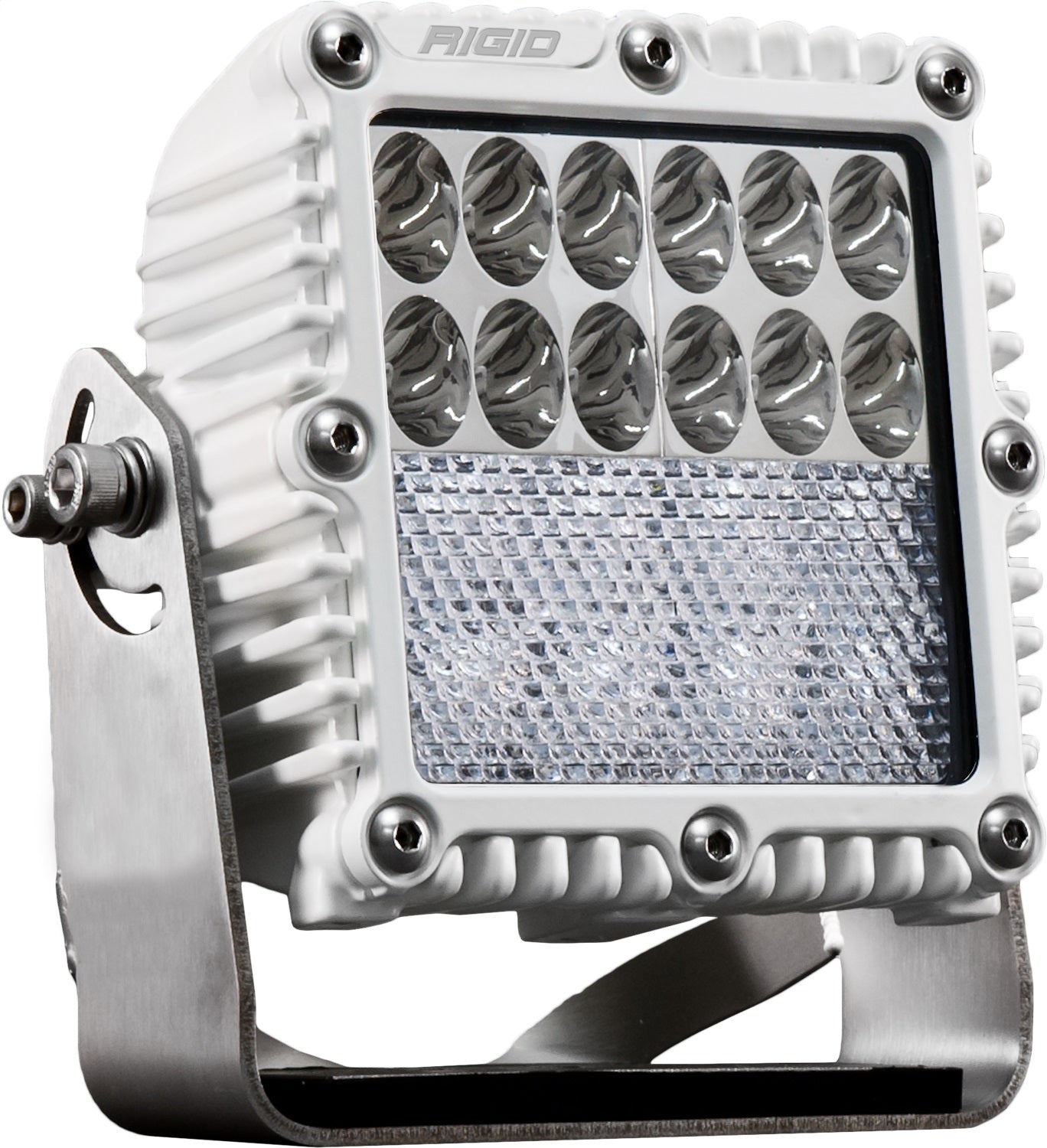 RIGID Q-Series PRO LED Light Driving/Down Diffused Combo White Housing Single