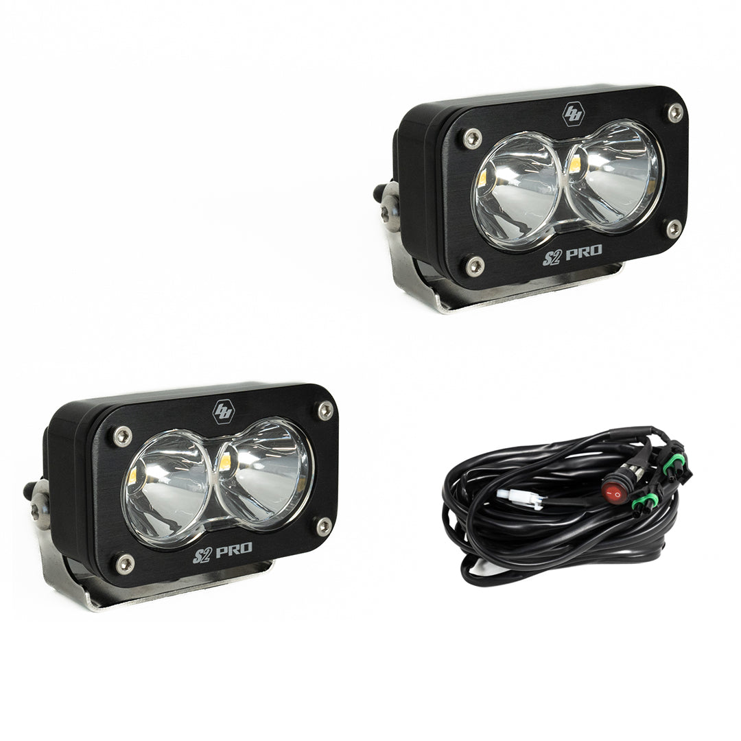 Baja Designs - 487801 - S2 Pro Black LED Auxiliary Light Pod Pair