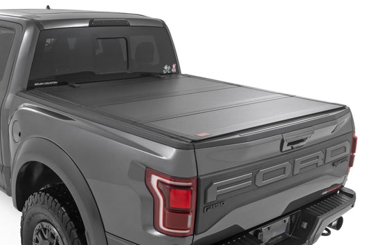 Hard Tri-Fold Flip Up Bed Cover - 5'7 In. Bed - Ford F-150 (21-23) F-150 Lightning (2022)