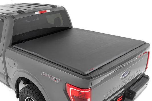 Soft Roll Up Bed Cover - 5'7 In. Bed - Ford F-150 F-150 Lightning Raptor (15-23)