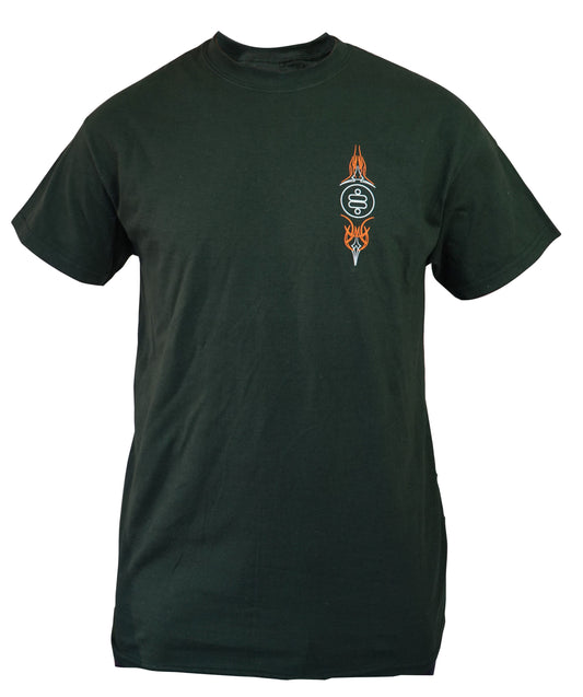 (L) T-shirt - Hot Rod Pinstripe T-Shirt - Green  Large.