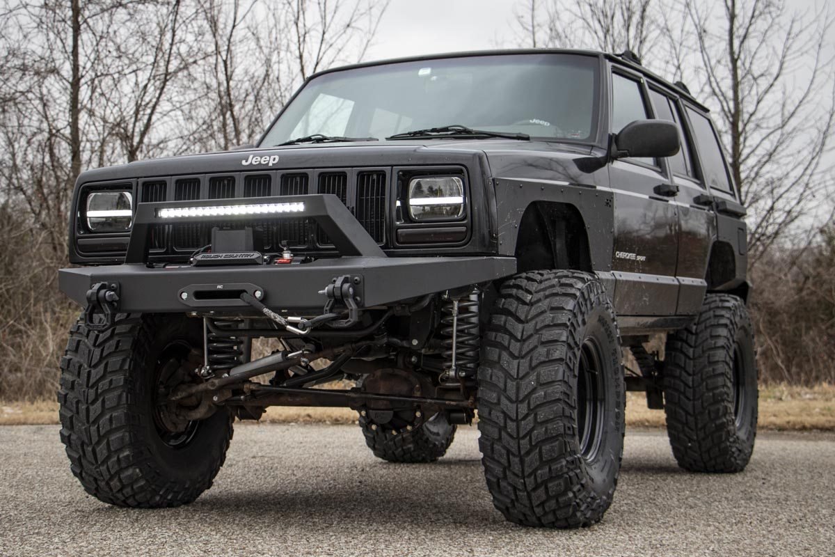 Rough Country Lower Door Armor - 4 Door - Jeep Cherokee XJ 2WD 4WD (1984-2001)