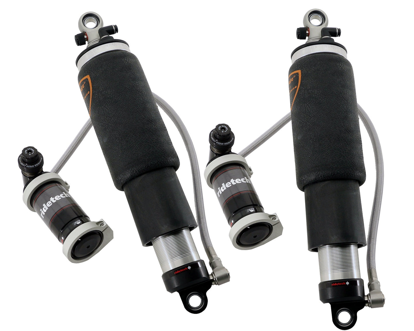 Rear TQ Shockwaves 8000 Series With 6.9" Stroke And 2" Stud.