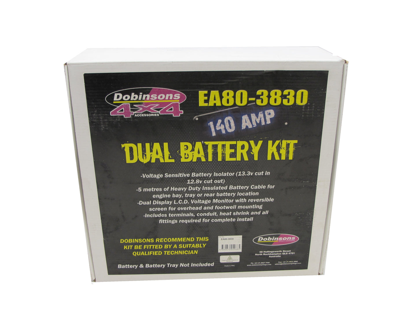 Dobinsons 4x4 140 AMP Dual Battery Wiring Kit with LCD Voltage Monitor and Automatic Solenoid