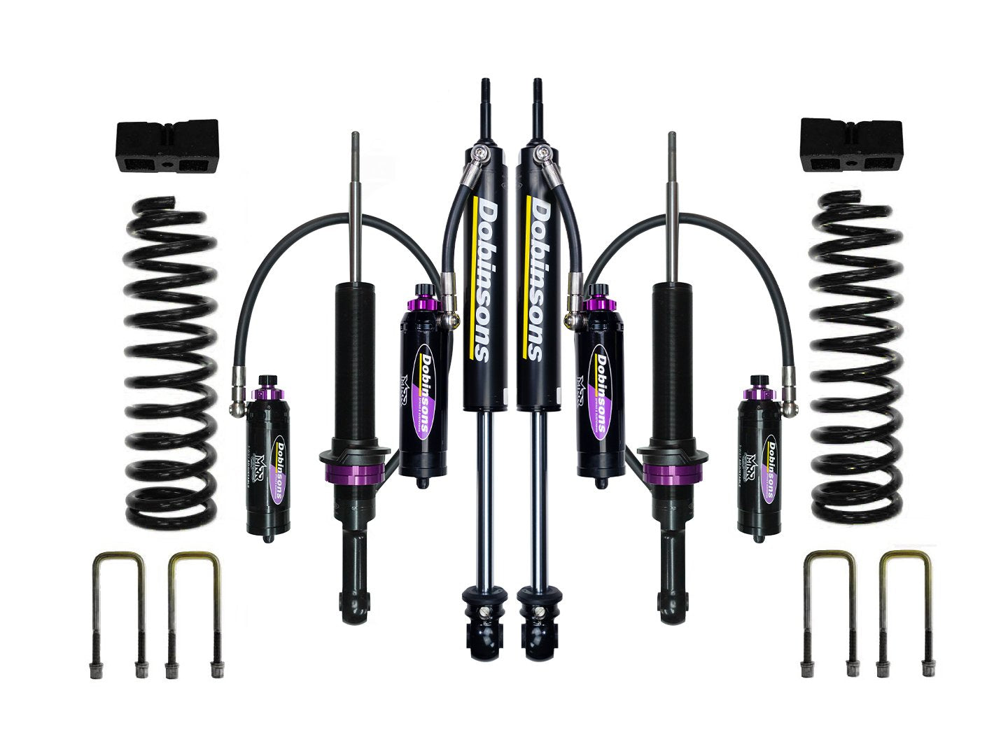 Dobinsons 1.5" to 3.0" MRR 3-Way Adjustable Lift Kit for Toyota Hilux Vigo Extra Cab, Dual Cab KUN26 3.0L TD with Quick Ride Rear