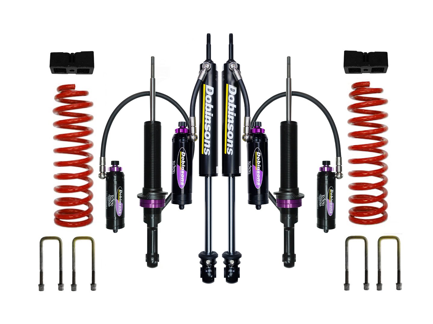 Dobinsons 1.5" to 3.0" MRR 3-Way Adjustable Lift Kit for Toyota Hilux Vigo Extra Cab, Dual Cab KUN26 3.0L TD with Quick Ride Rear