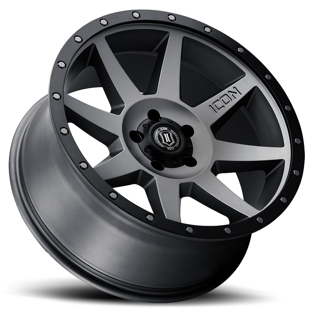 ICON Alloys Rebound Titanium 20 X 9 / 6 X 5.5 16mm Offset 5.625" BS