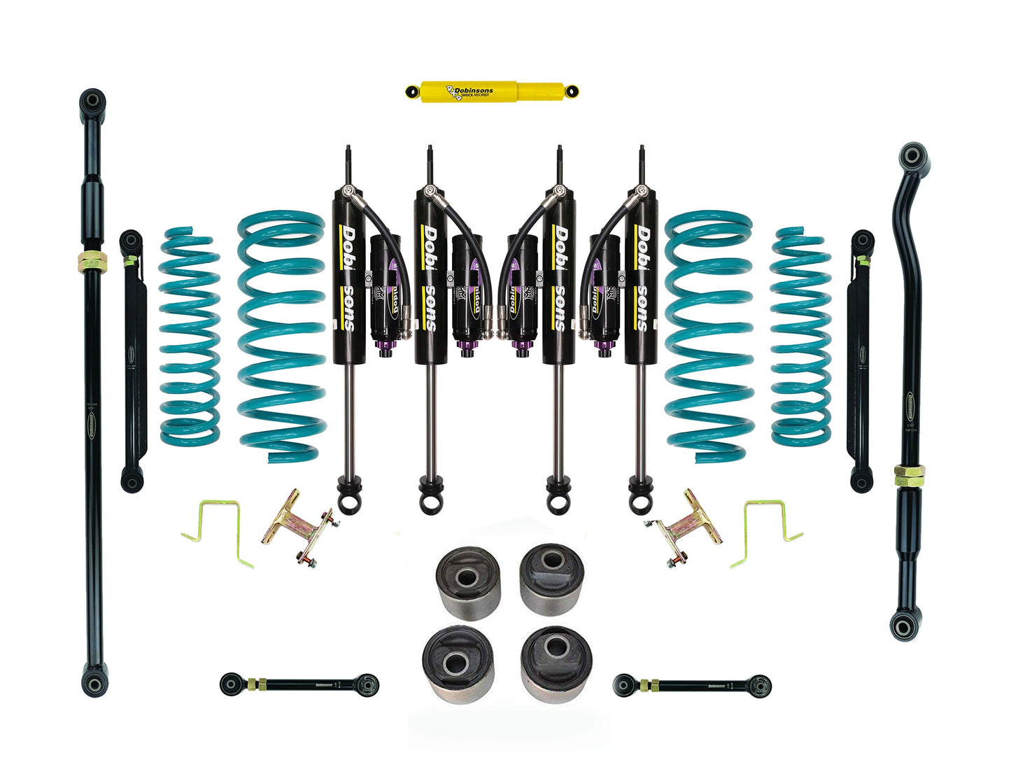 Dobinsons 3.0-4.0" MRR 3-way Adjustable Flexi-Series Long Travel Lift Kit for Toyota Land Cruiser 80 Series