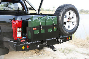 REAR BAR - ISUZU DMAX 2012-19 WITH SINGLE WHEEL CARRIER & DUAL JERRY CAN HOLDER