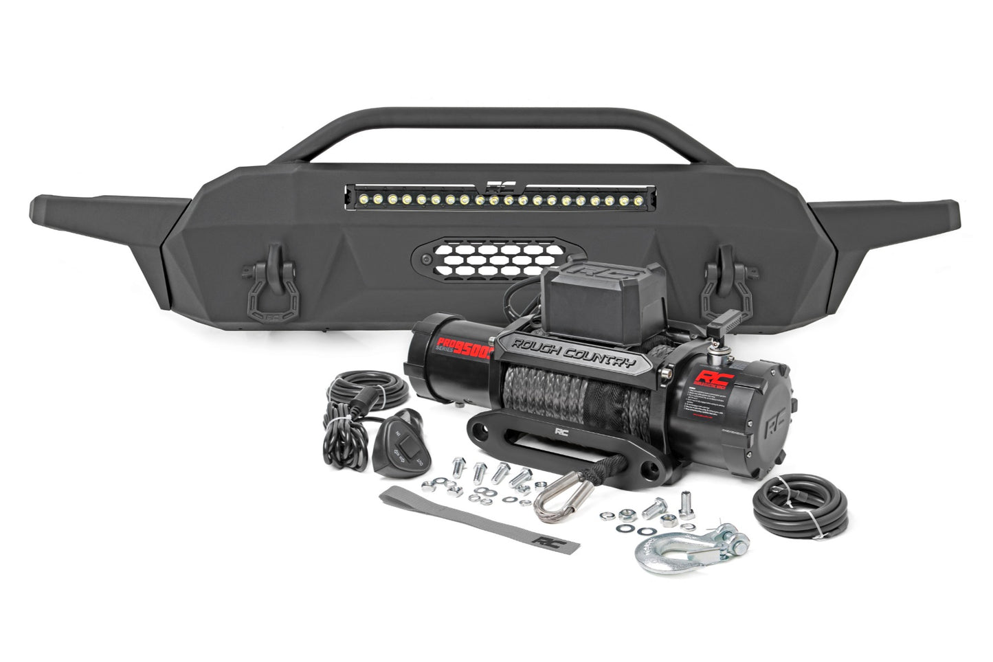 Front Bumper - Hybrid - 20 In. Blk LED - Toyota Tacoma 4WD (2016-2023)
