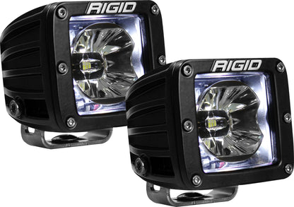 RIGID Radiance Pod With White Backlight Surface Mount Black Housing Pair