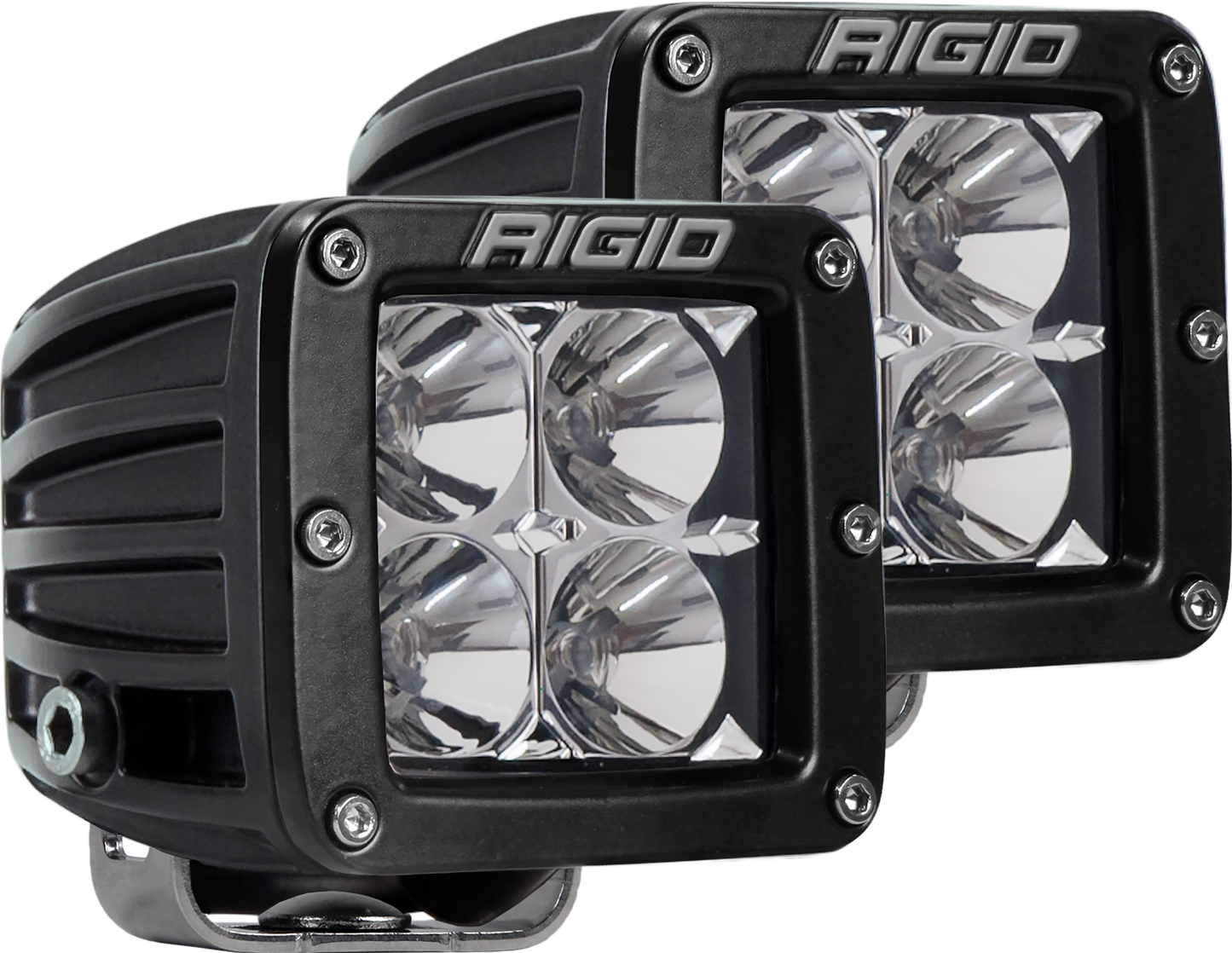 RIGID D-Series PRO LED Light Flood Optic Surface Mount Pair