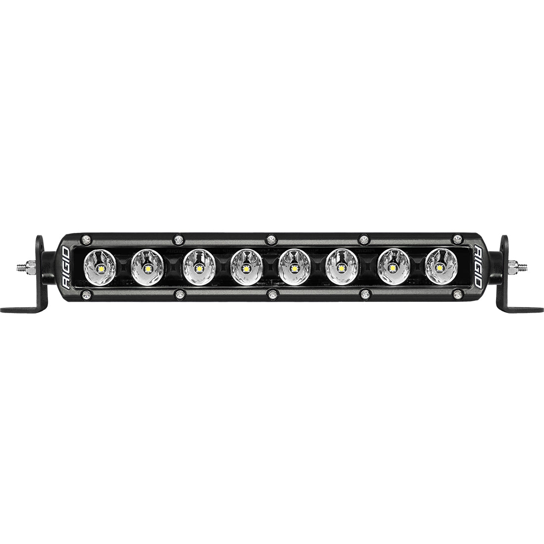 RIGID Radiance Plus SR-Series Single Row LED Light Bar With 8 Backlight Options: Red Green Blue Light Blue Purple Amber White Or Rotating 10 Inch Length