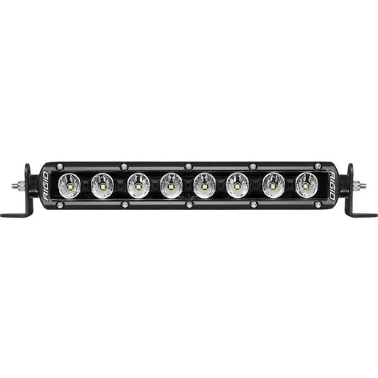 RIGID Radiance Plus SR-Series Single Row LED Light Bar With 8 Backlight Options: Red Green Blue Light Blue Purple Amber White Or Rotating 10 Inch Length