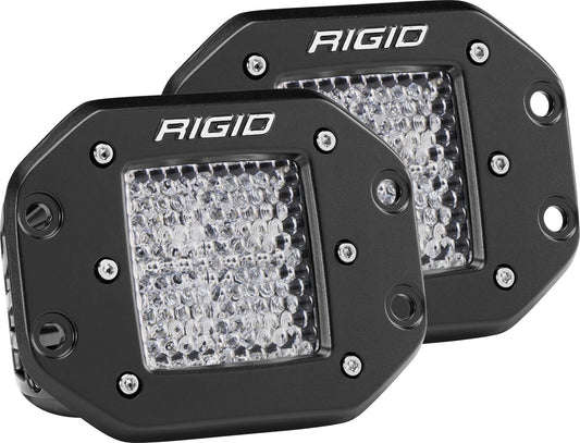 RIGID D-Series PRO LED Light Diffused Lens Flush Mount Pair