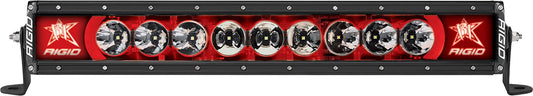 RIGID Radiance Plus LED Light Bar Broad-Spot Optic 20 Inch With Red Backlight