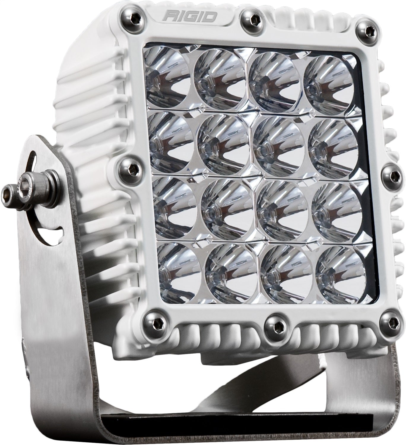 RIGID Q-Series PRO LED Light Flood Optic White Housing Single