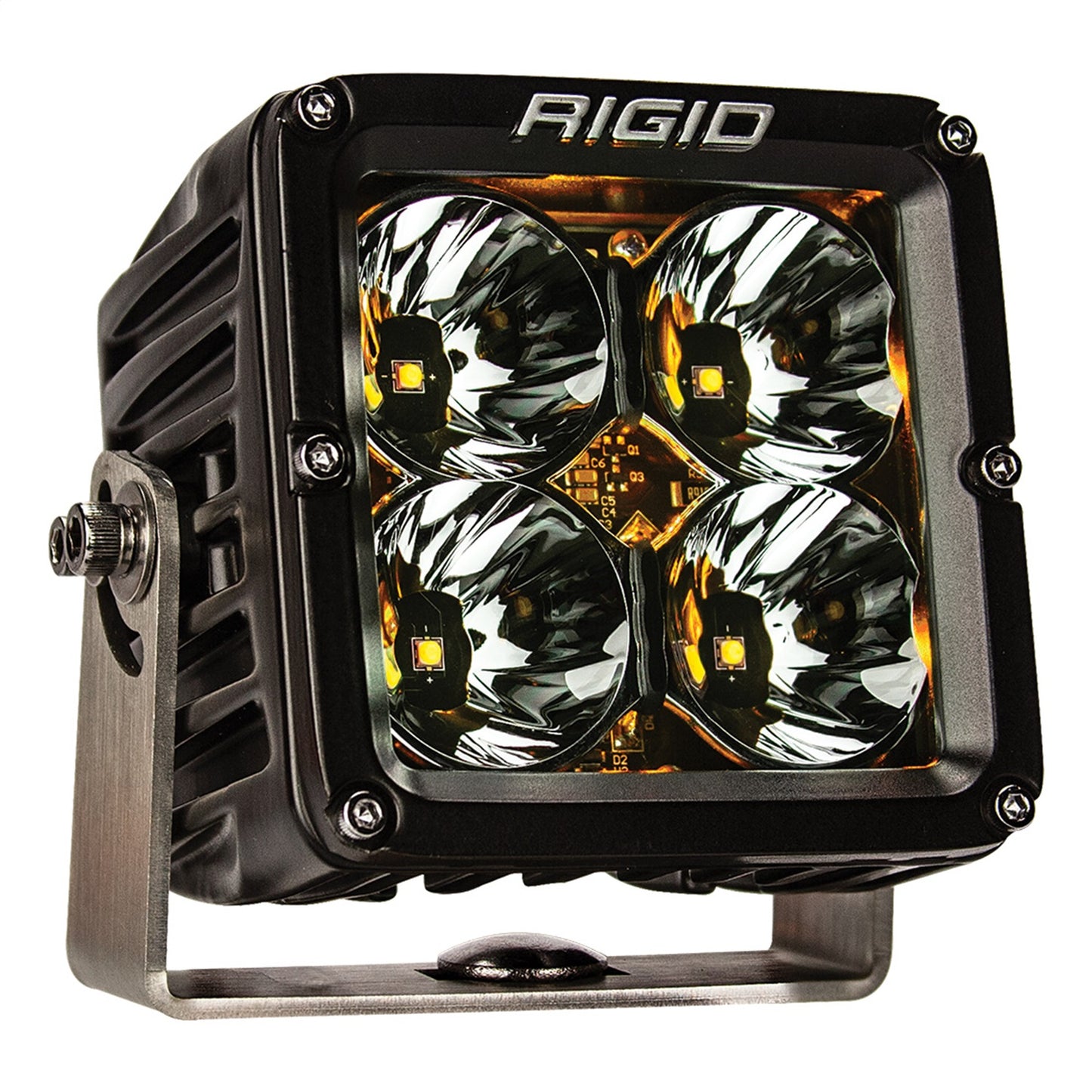 RIGID Radiance Pod XL With Amber Backlight Surface Mount Black Housing Pair