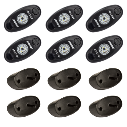 RIGID A-Series LED Universal Rock Light Kit High Power Red Set Of 6