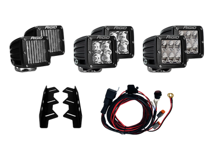 RIGID 2017-2020 Ford Raptor Fog Light Mount Kit Includes 6 D-Series LED Lights