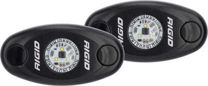 RIGID A-Series LED Light High Power Amber Black Housing Pair