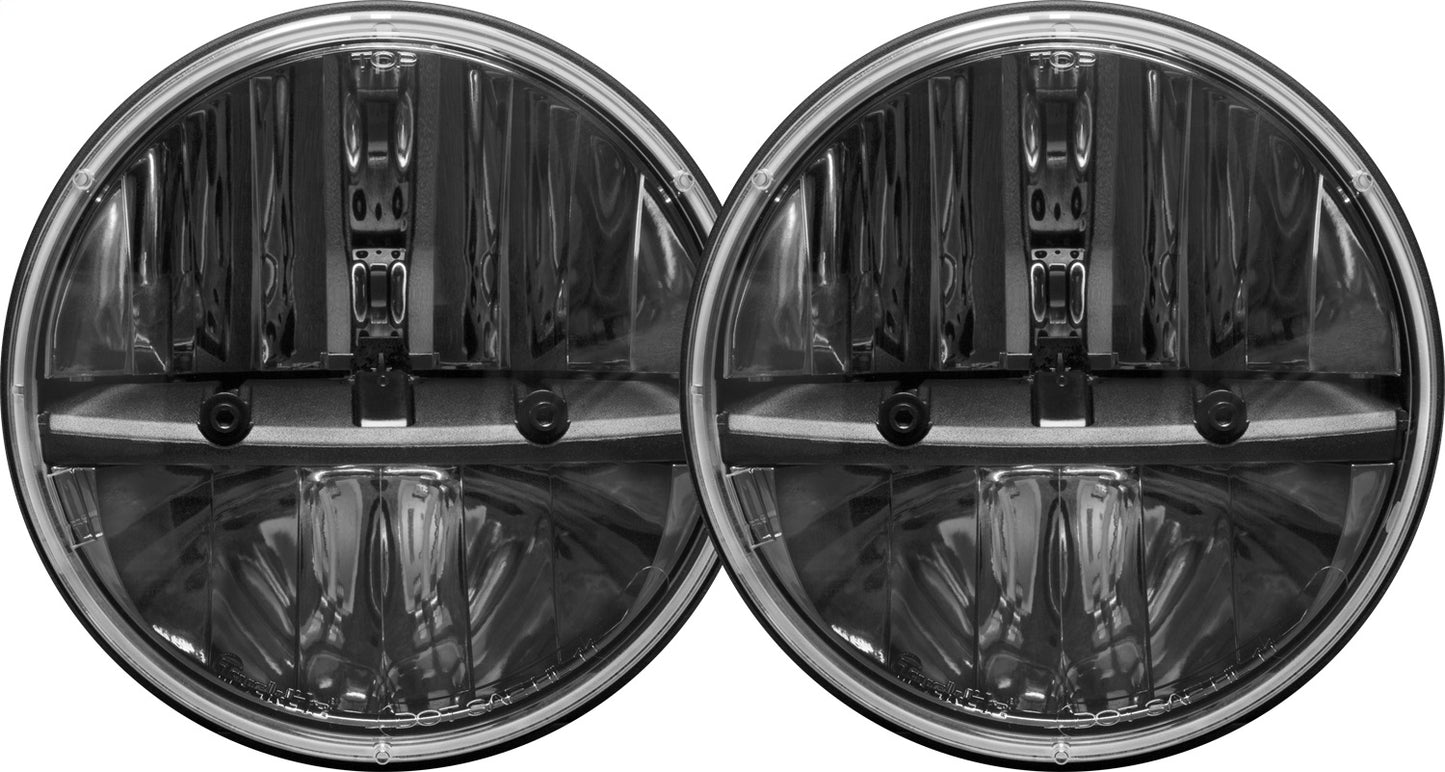 RIGID 7 Inch Round Headlight Kit With H13 To H4 Adaptor Pair