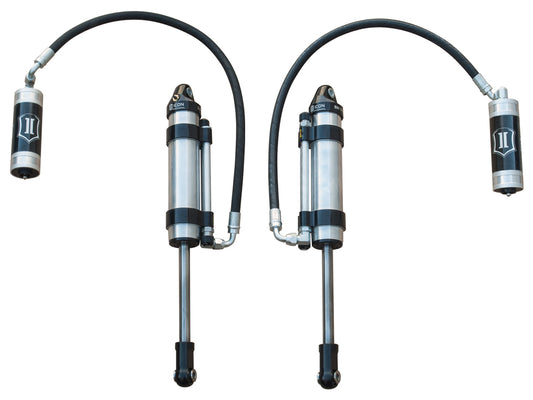 ICON 2007-2014 Toyota FJ Cruiser/2003-2023 Toyota 4Runner/2003-2009 Lexus GX470 0-3.5” Lift 2.5 VS Omega Bypass Remote Reservoir Front Secondary Shocks Pair