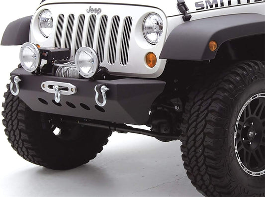 Smittybilt SRC Classic Rock Crawler Front Bumper with Winch Plate and D-ring Mounts (Black) - 76743