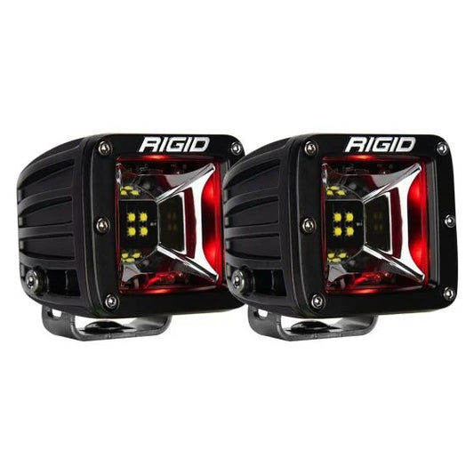 RIGID Radiance Scene Light W/Red Backlight Surface Mount Black Housing Pair