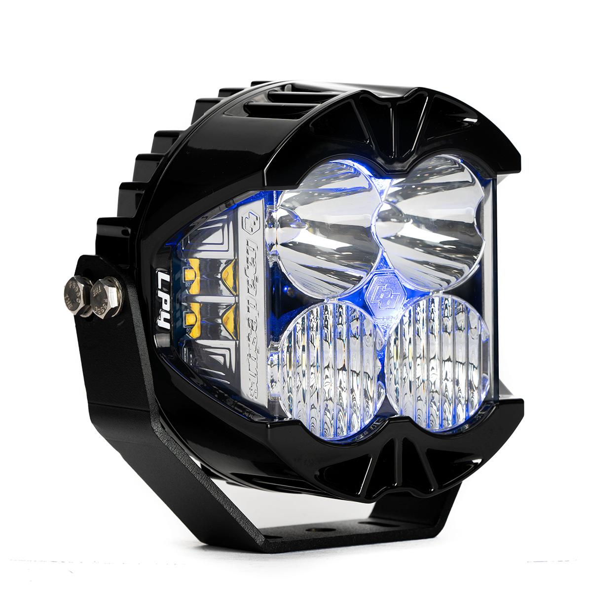 LP4 Pro LED Auxiliary Light Pod - Light Pattern: Driving/Combo; Color: Clear; Backlight: Blue