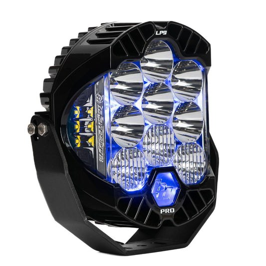 LP9 Pro LED Auxiliary Light Pod - Light Pattern: Driving/Combo; Color: Clear; Backlight: Blue