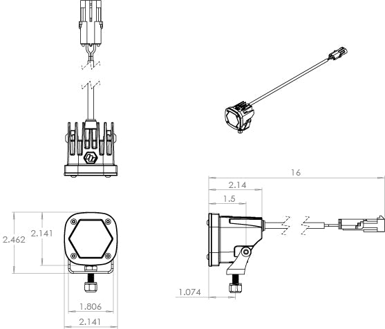 Baja Designs - 380001WT - S1 White LED Auxiliary Light Pod