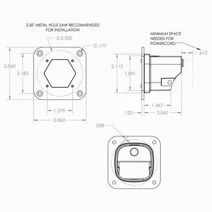 Baja Designs - 381001WT - S1 White Flush Mount Auxiliary Light Pod