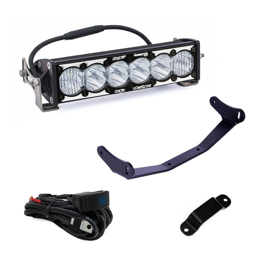 Can-Am Maverick R 10" OnX6+ Laser Hybrid Shock Tower Kit - Light Pattern: Hybrid Spot; Color: Clear