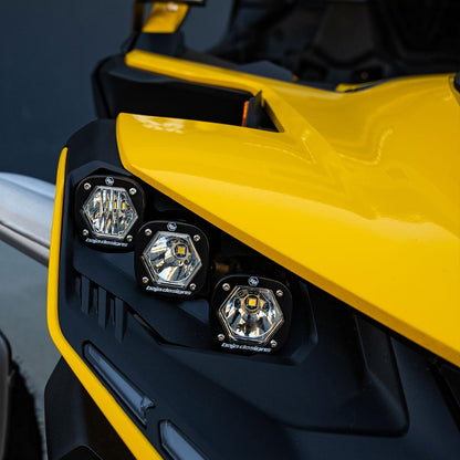 Can-Am Maverick R Triple S1 "Unlimited" Headlight Kit - Light Pattern: Multi-Pattern Laser Spot; Color: Clear