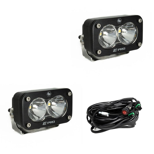 Baja Designs - 487801 - S2 Pro Black LED Auxiliary Light Pod Pair