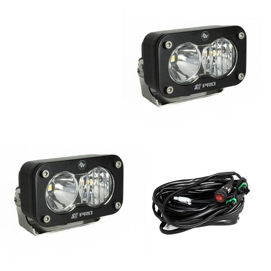 Baja Designs - 487803 - S2 Pro Black LED Auxiliary Light Pod Pair