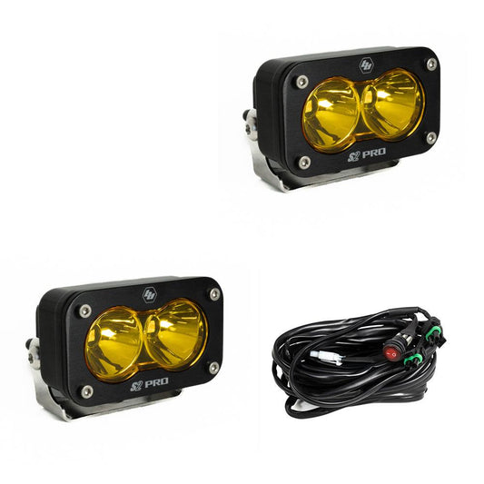 Baja Designs - 487811 - S2 Pro Black LED Auxiliary Light Pod Pair