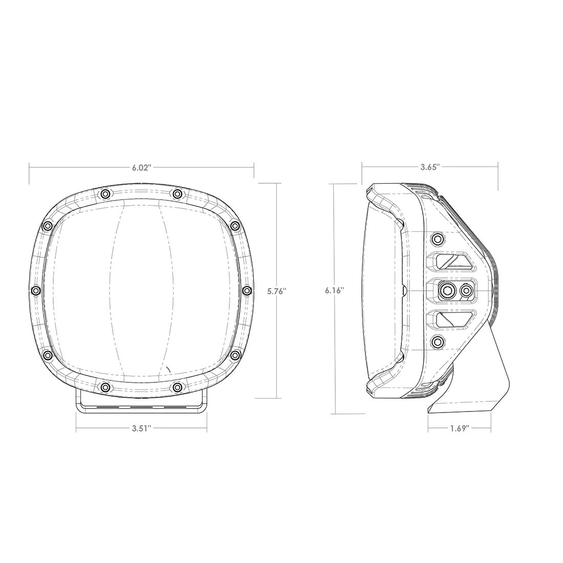 RIGID Adapt XP Extreme Powersports LED Light With 3 Lighting Zones And GPS Module Kit Includes Amber Cover And Mounting BracketSingle