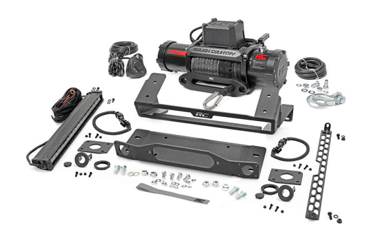 High Winch Mount - All Models - 12000S - 20 Inch Black Single Row LED - Ford Bronco (21-23)