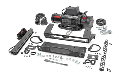 High Winch Mount - All Models - 12000S - 20 Inch Black Single Row LED - Ford Bronco (21-23)