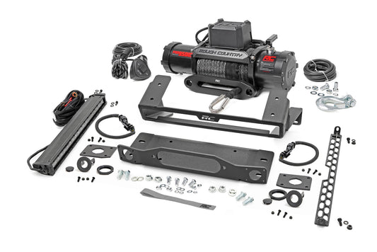 High Winch Mount - All Models - 9500S - 20 Inch Black Single Row LED - Ford Bronco (21-23)