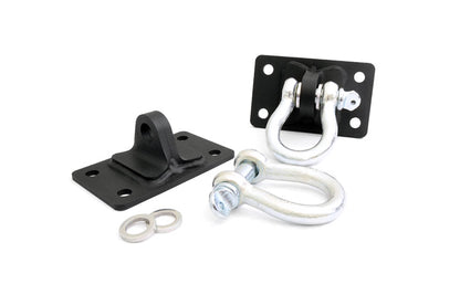 Rough Country D Ring Shackles And Mounts - Stubby Winch Bumpers - Jeep Wrangler JK (07-18)