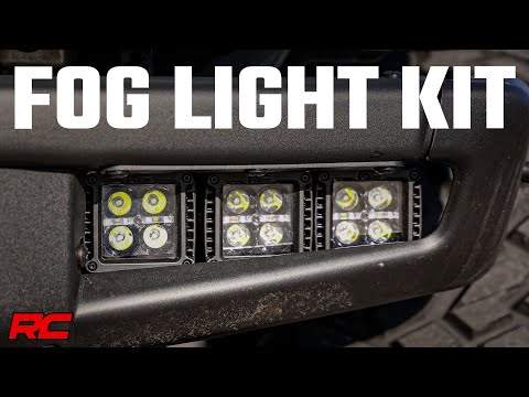 LED Light Kit - Fog Mount - Triple 2 In. Black Pair - Amber DRL - Ford Bronco (21-23)